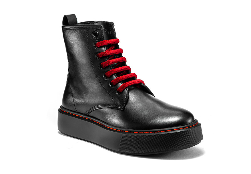 soft leather combat boots