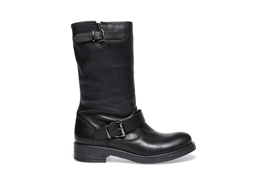soft leather biker boots